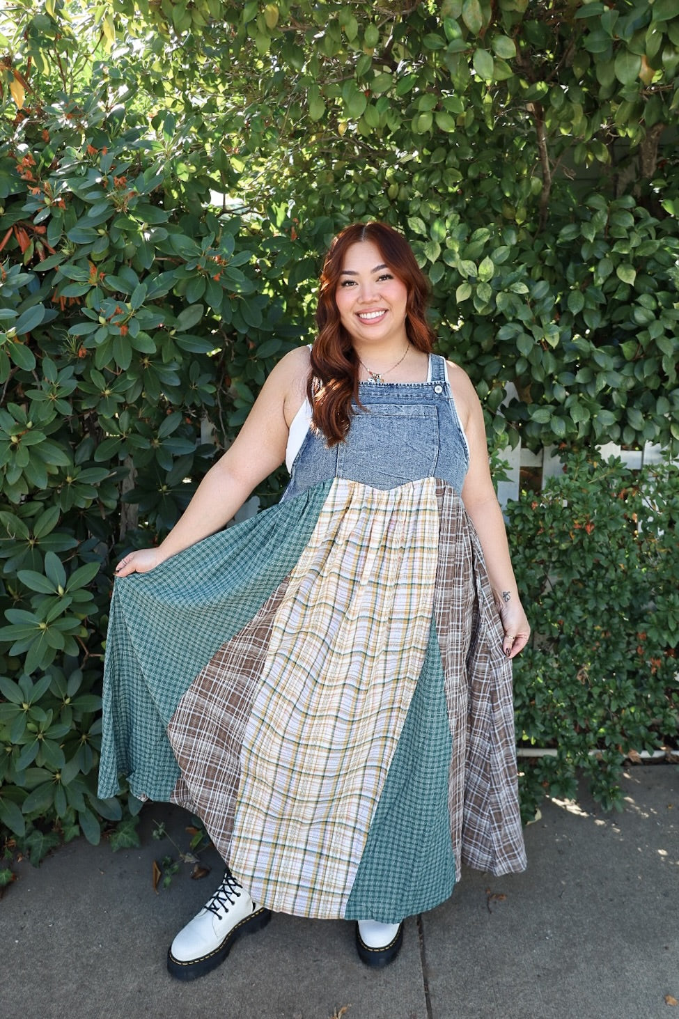 Here and Now Plaid Maxi Dress