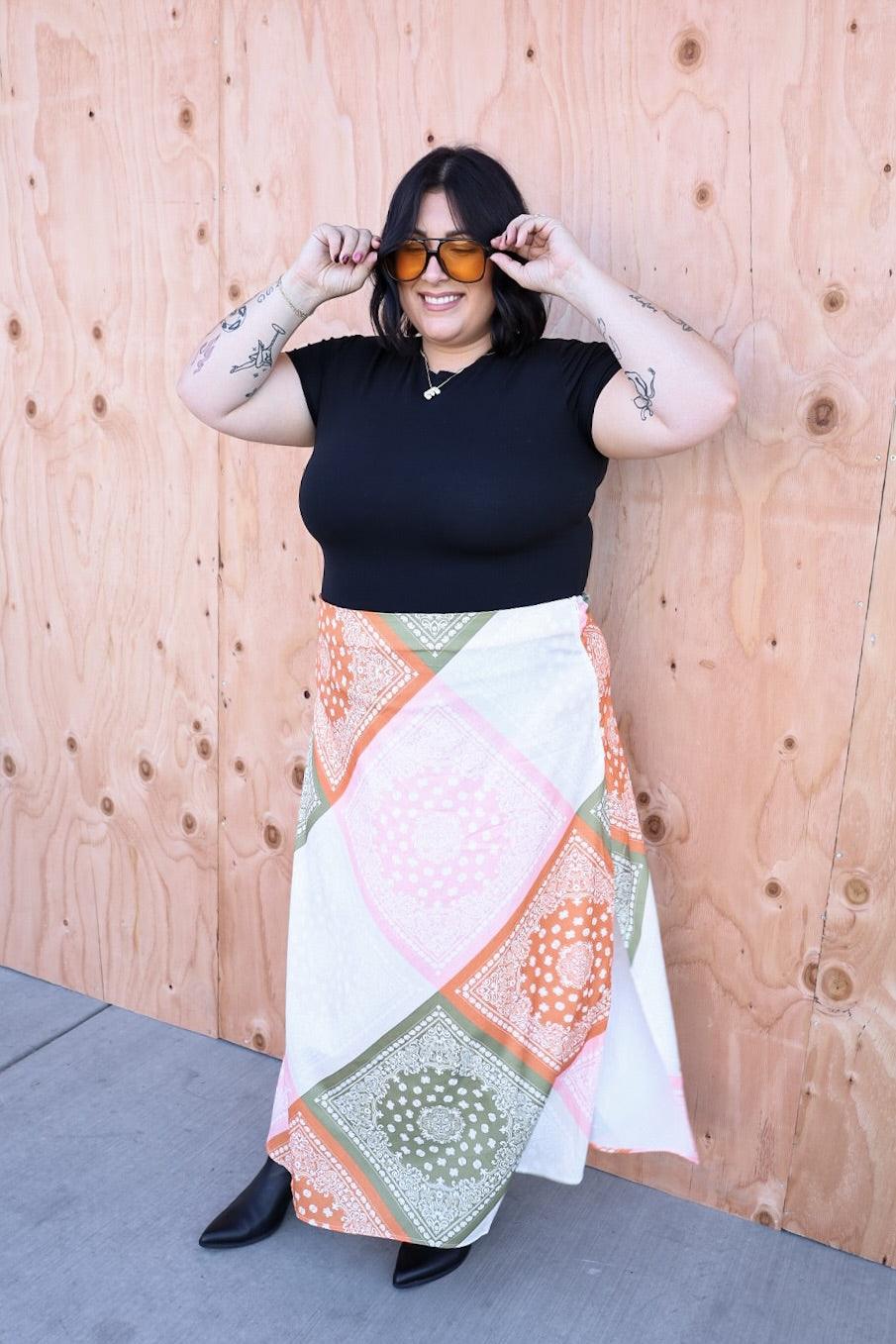 Wide Open Spaces Patchwork Maxi Skirt